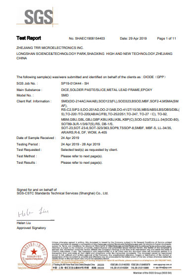 SGS Tsest Report ROHS